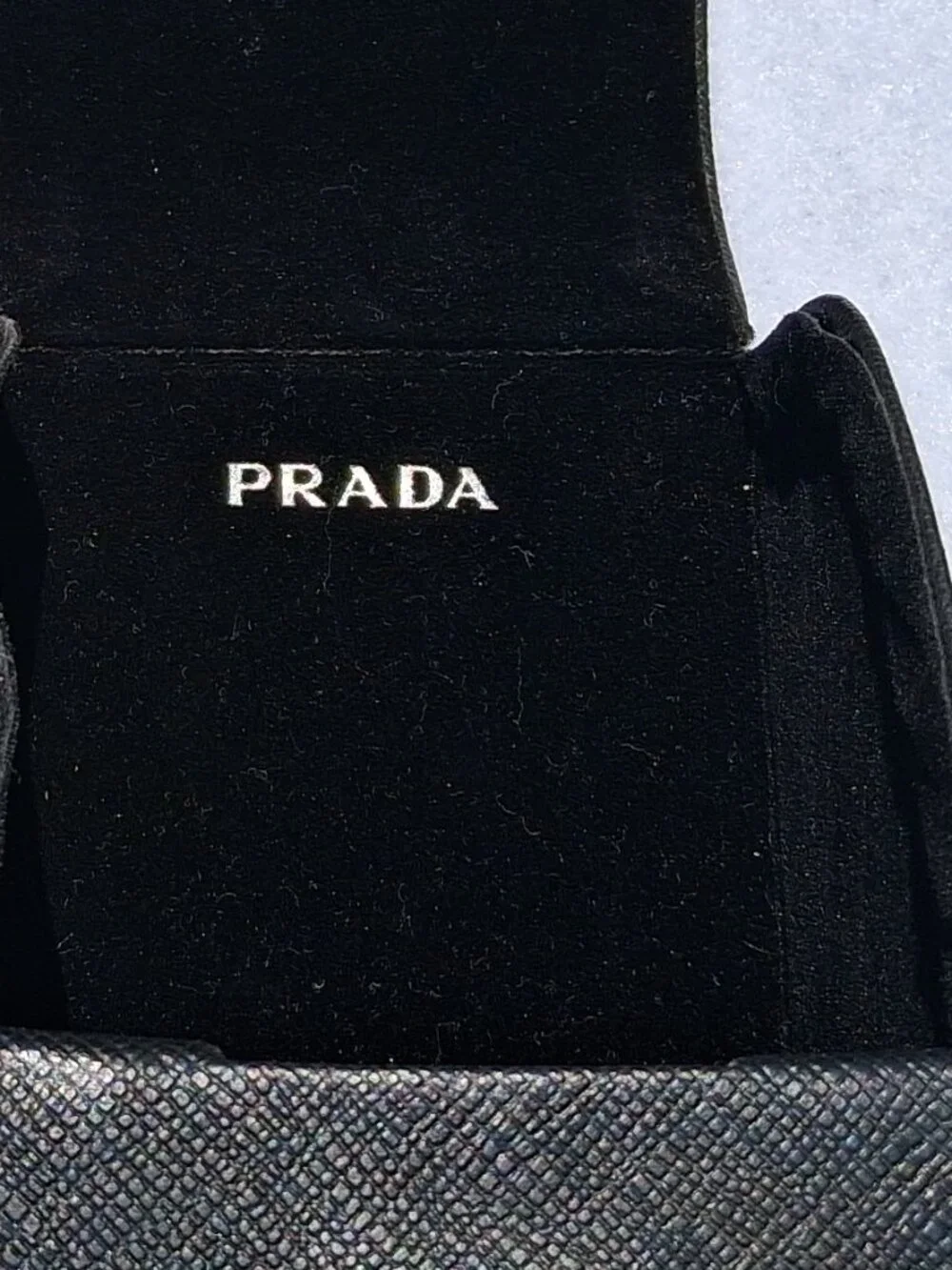 Prada Designer Replacement Sunglasses Case with Storage Pouch & Case